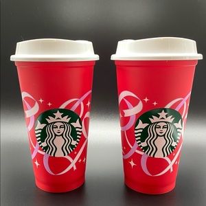 NEW! Starbucks 2021 Limited Edition Red Ribbon - Reusable Holiday Hot Cups